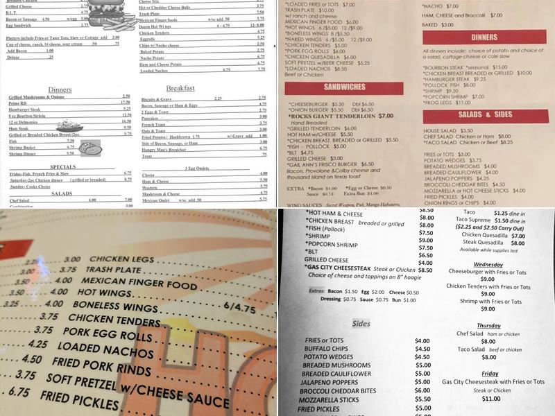 Pour House Menu
