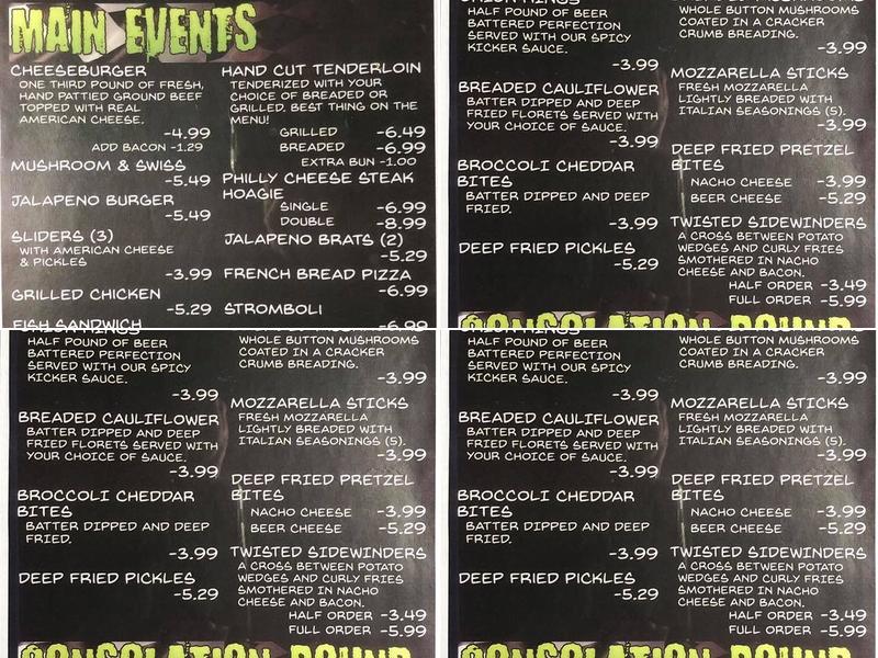 Blake's Place Sports Bar And Grill Menu