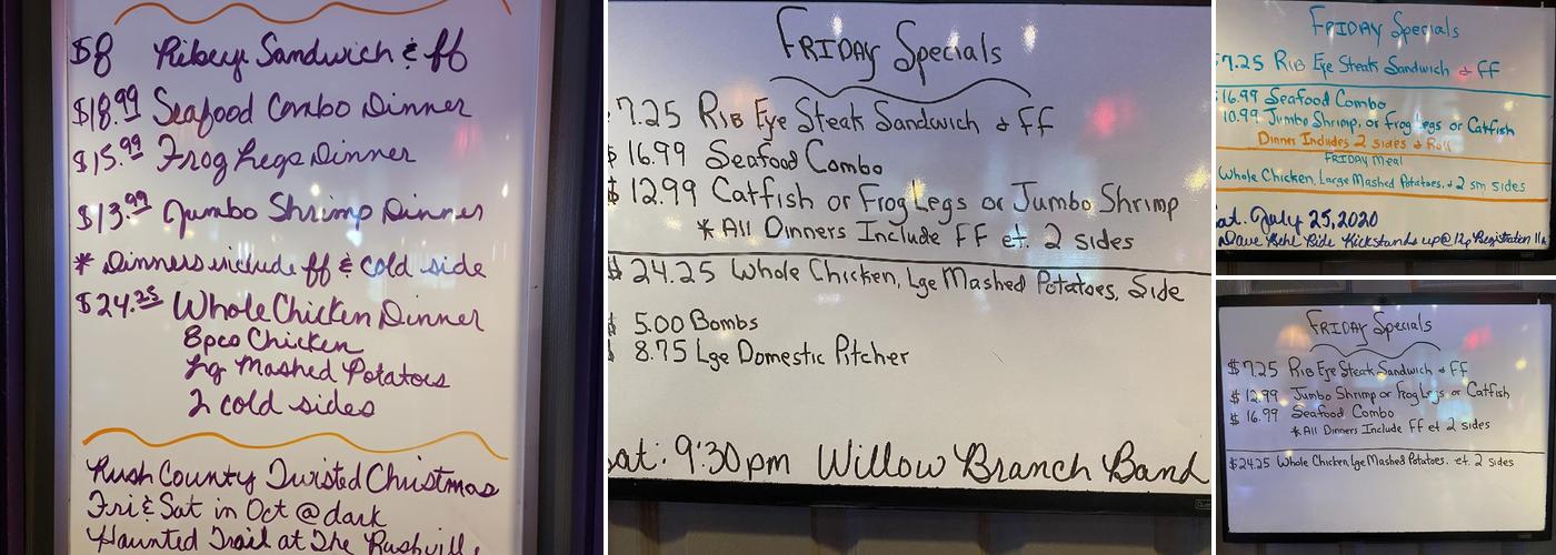 Twisted Sisters Bar Menu