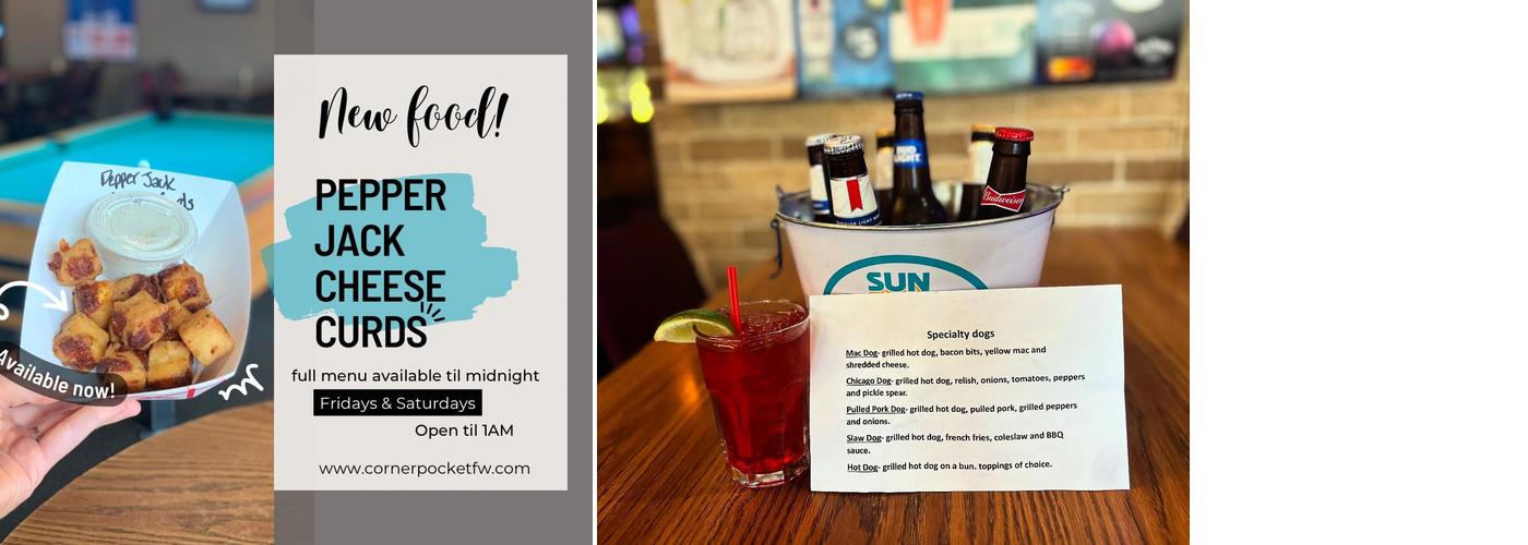 Corner Pocket Pub Menu