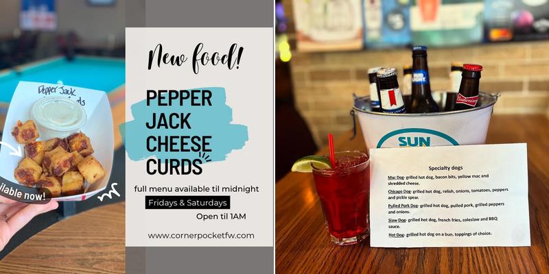 Corner Pocket Pub Menu