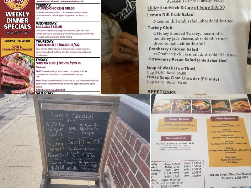 G Mig's 5th Street Pub Menu