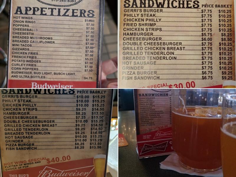 Gerri's Bar & Grill Menu