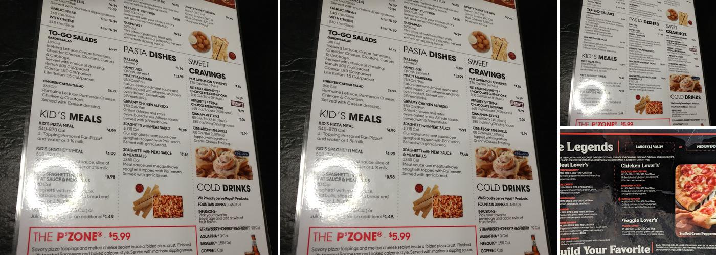 Pizza Hut Menu