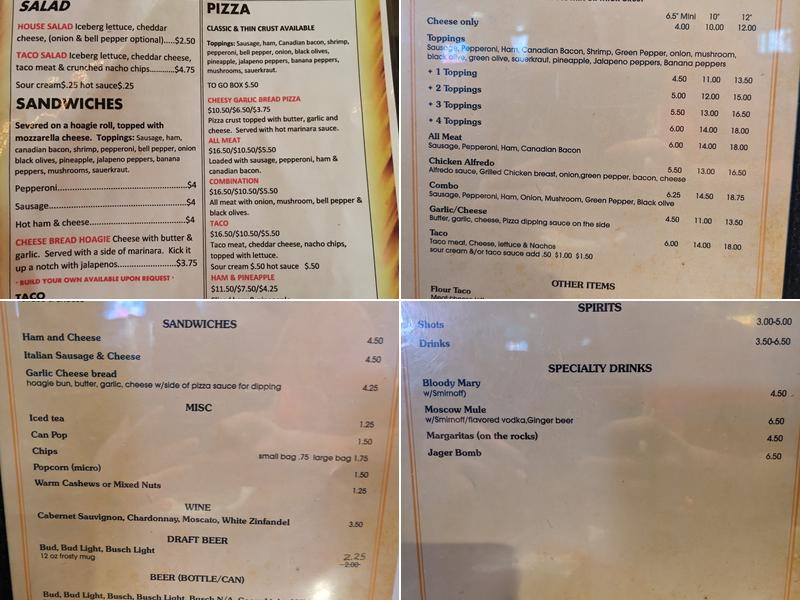 Mike's Lounge Menu