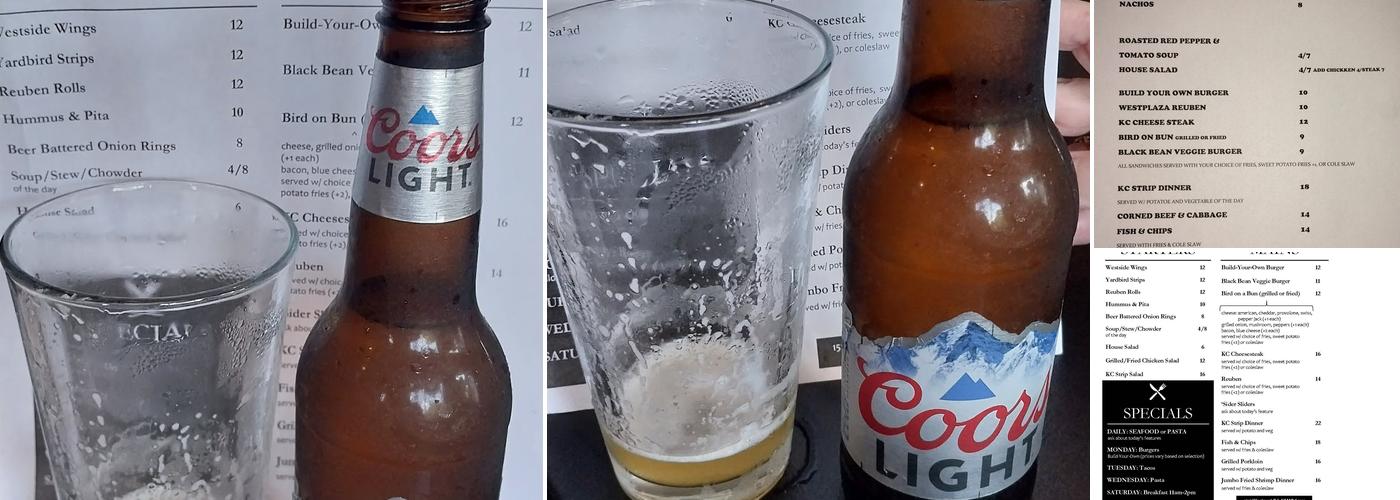 Mike Kelly's Westsider Menu