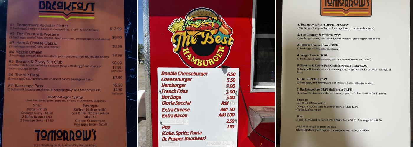 Tomorrows Menu