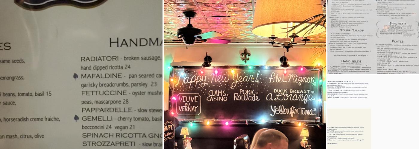 Plum Pt. Bistro Menu