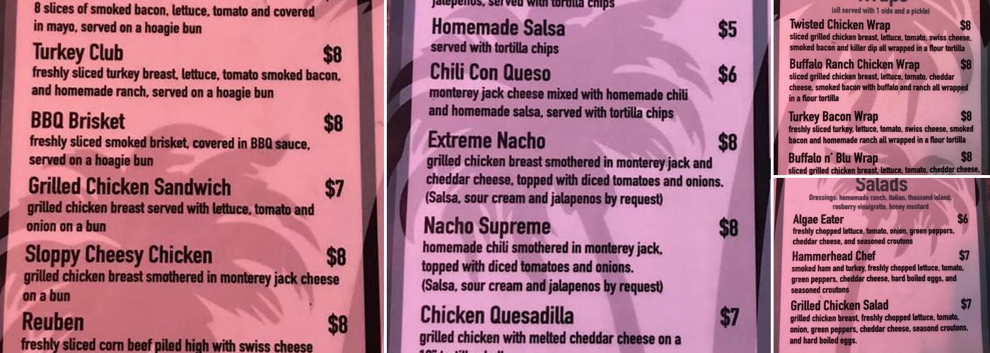 Blanco’s Menu