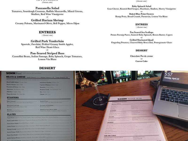Somm Wine Bar Menu