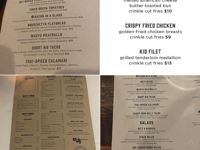 OBC Kitchen Menu