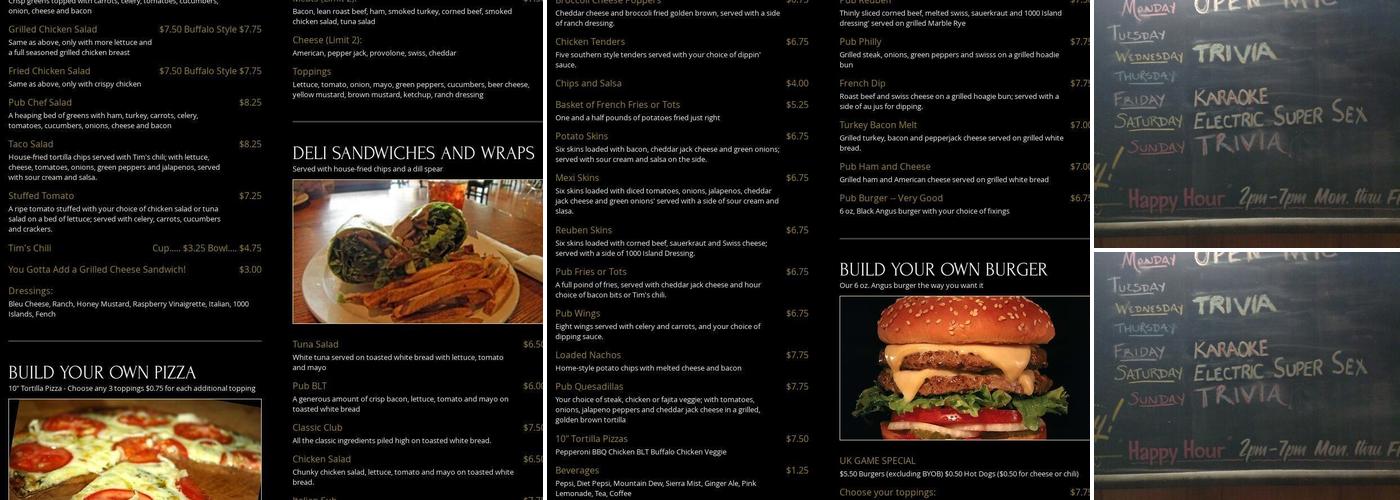 Patchen Pub Menu