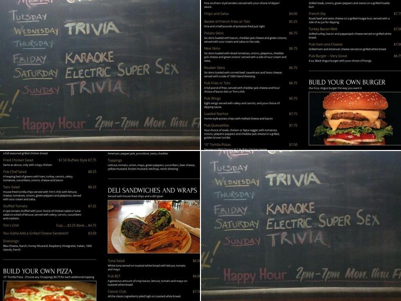 Patchen Pub Menu