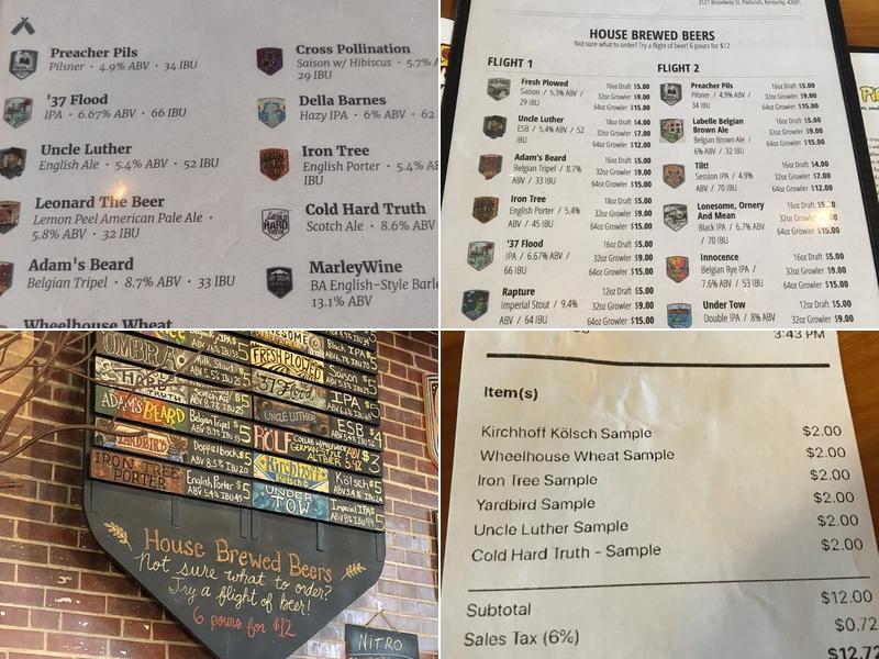 Dry Ground Brewing Company Menu
