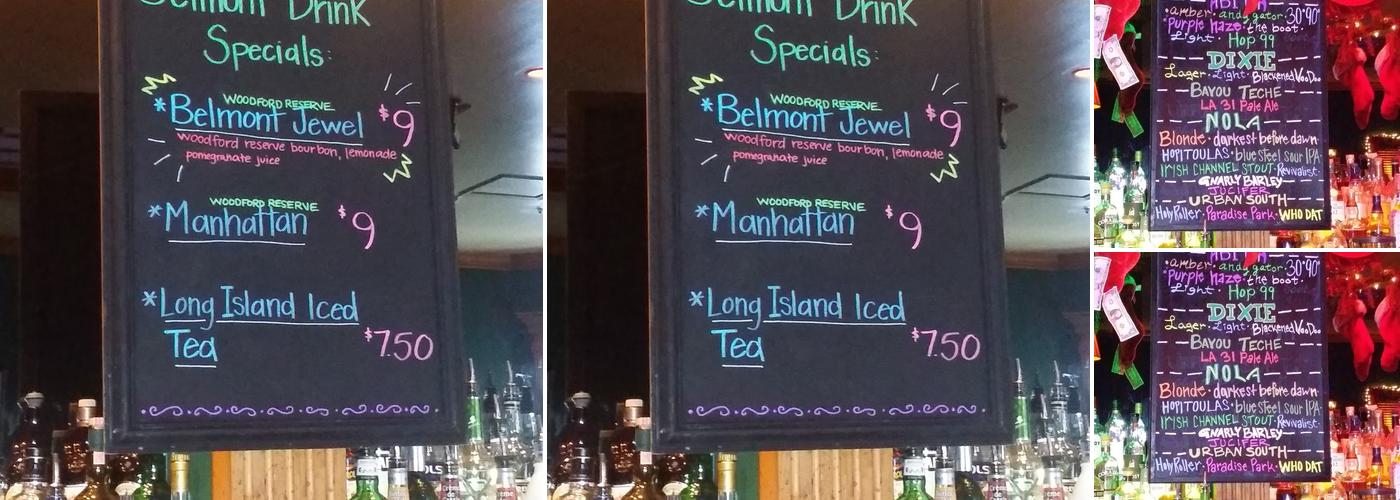 Monkey Hill Bar Menu