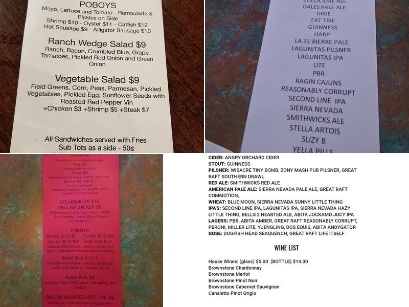 Markey's Bar Menu