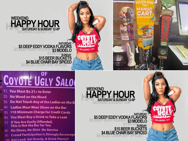 Coyote Ugly Saloon Menu