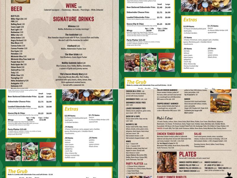 Cate Street Pub Menu
