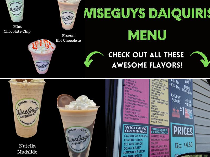 Wiseguys Daiquiris Menu