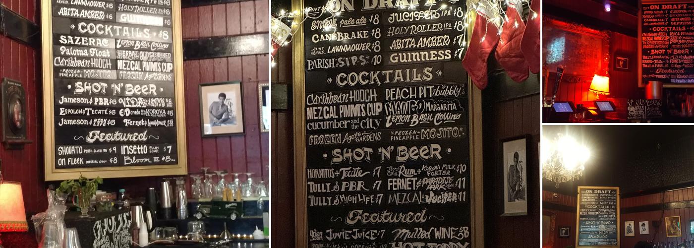 Royal Street Inn & R Bar Menu