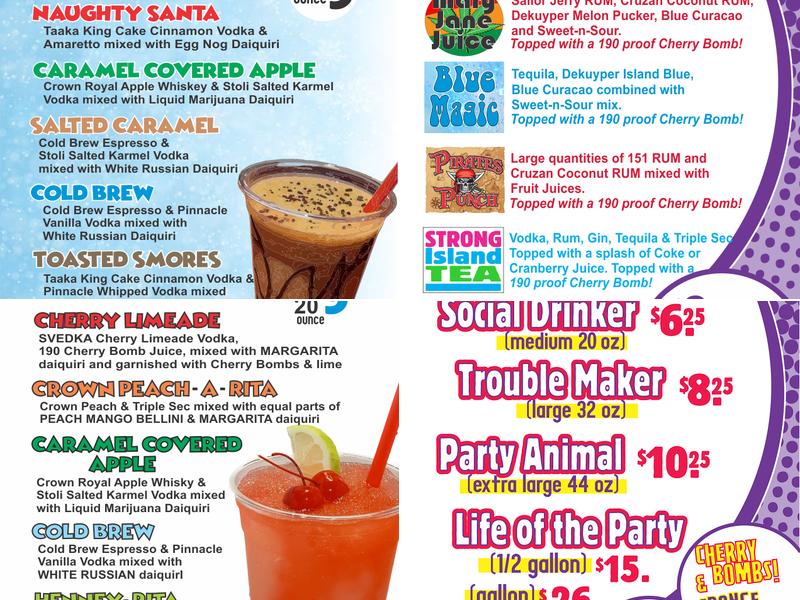 Daiquiris & Company Menu