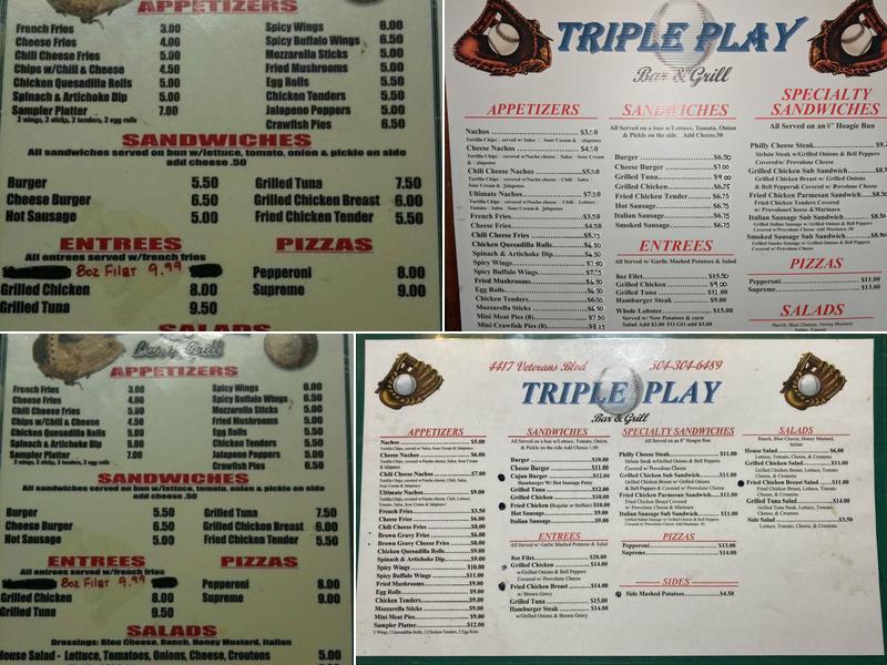 Triple Play Menu