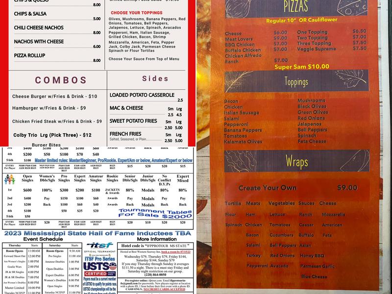 Sam's Place Menu
