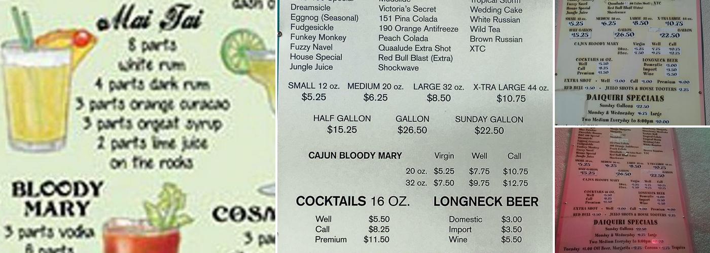 Daiquiris & Creams - Covington Menu
