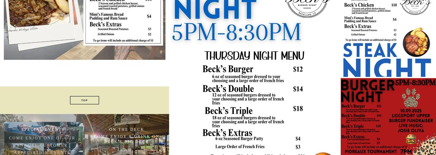 Beck's Menu