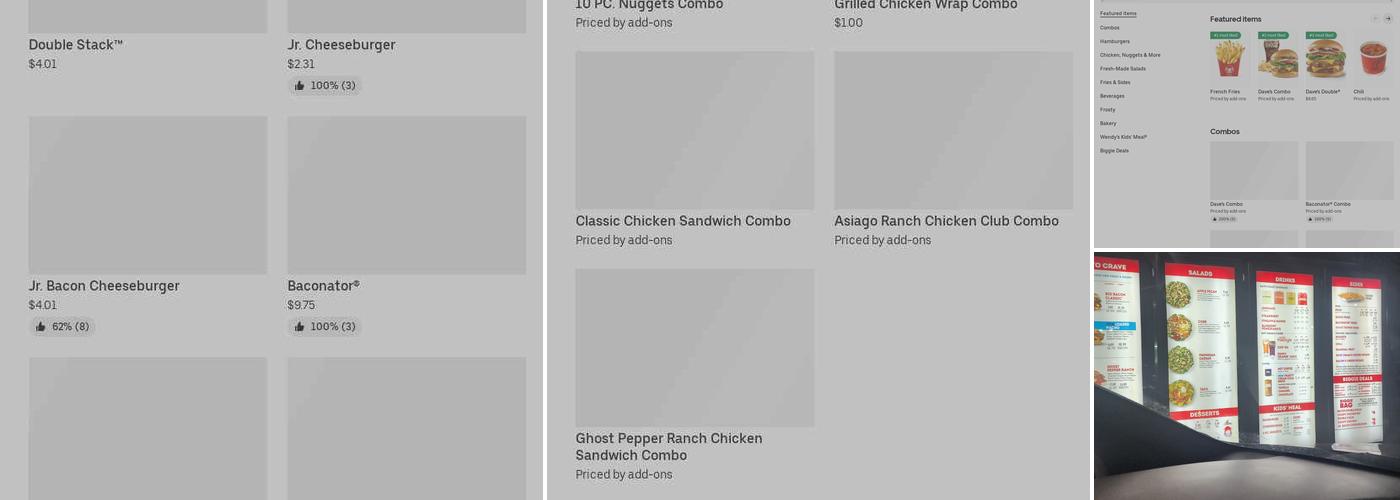 Wendy's Menu
