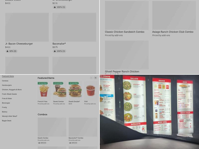 Wendy's Menu