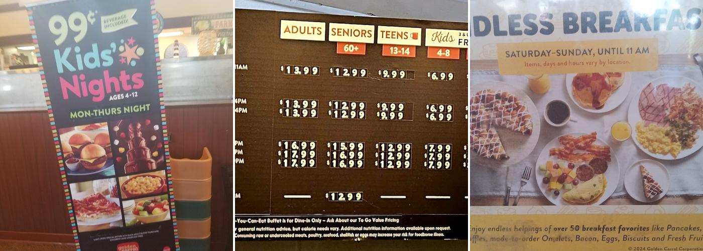 Golden Corral Buffet & Grill Menu