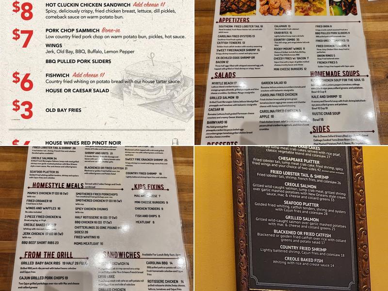 The Carolina Kitchen Bar & Grill Menu