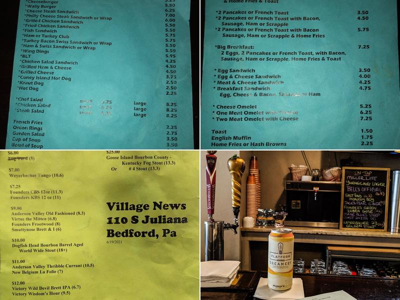 Village News LLC Menu