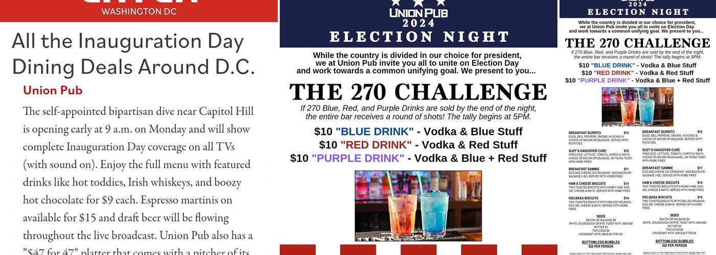 Union Pub Menu