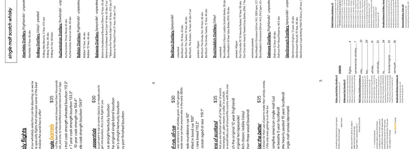 Barrel Menu
