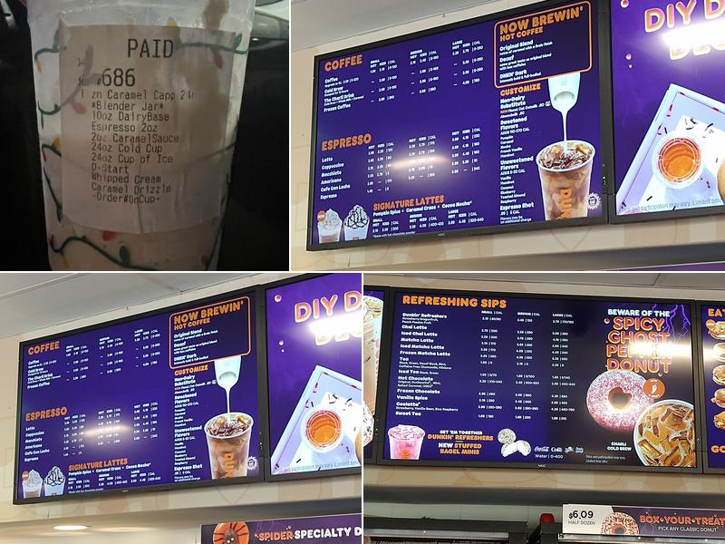 Dunkin' Menu