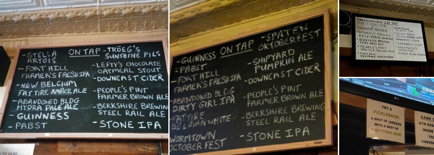 Ye Ol' Watering Hole Menu