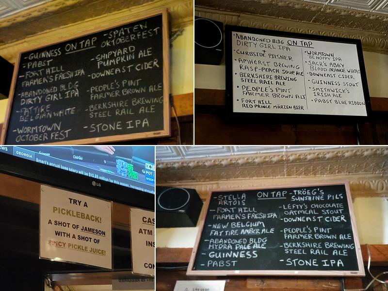 Ye Ol' Watering Hole Menu