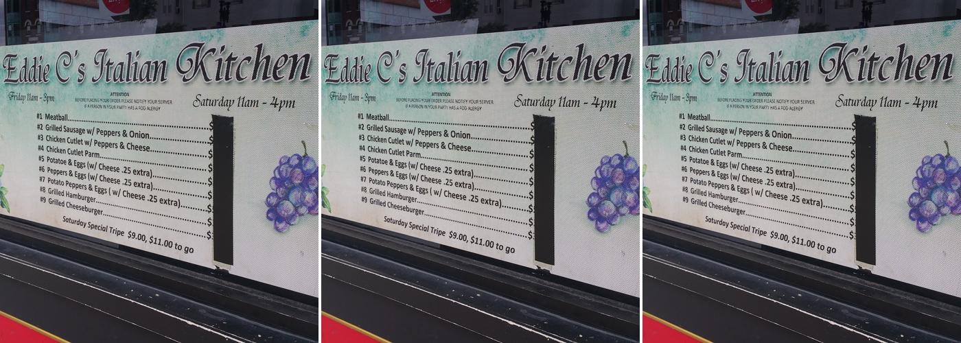 Eddie C's Menu