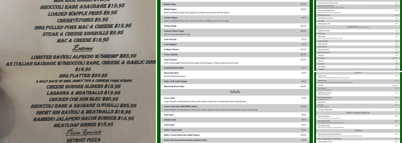 Kelley Square Pub Menu