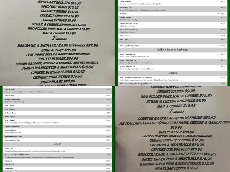 Kelley Square Pub Menu
