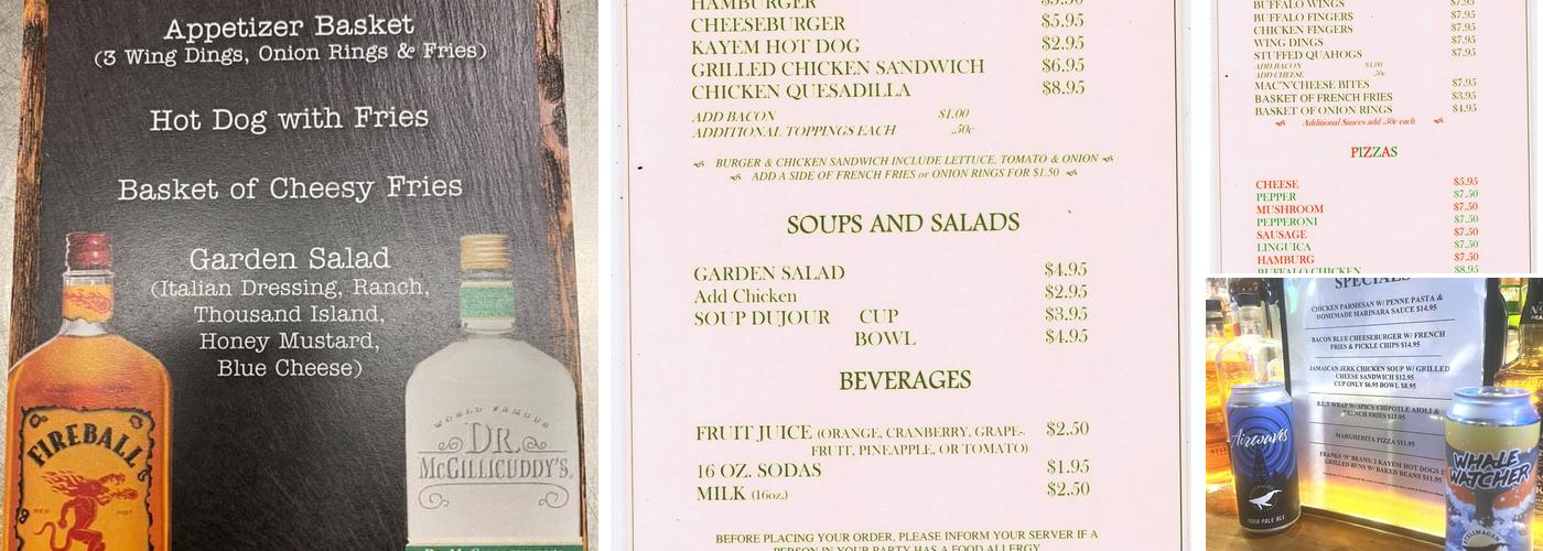 Rafferty's Pub Menu