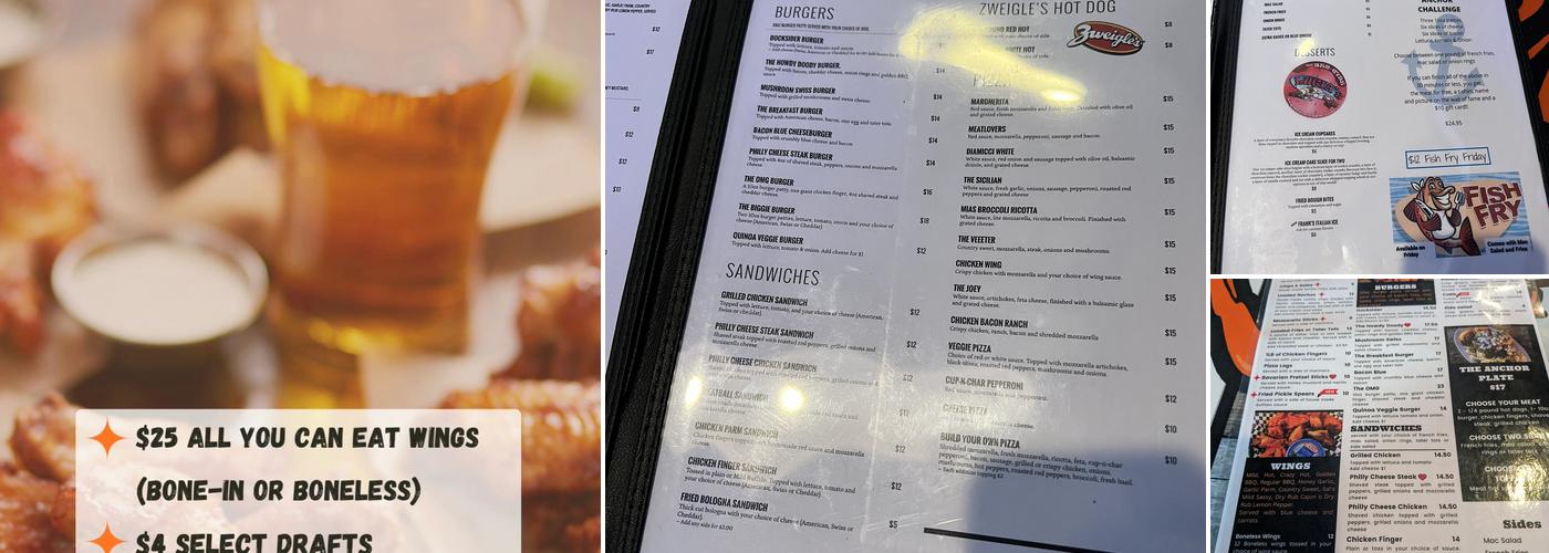 DOCKSIDERS PUB & OVEN Menu