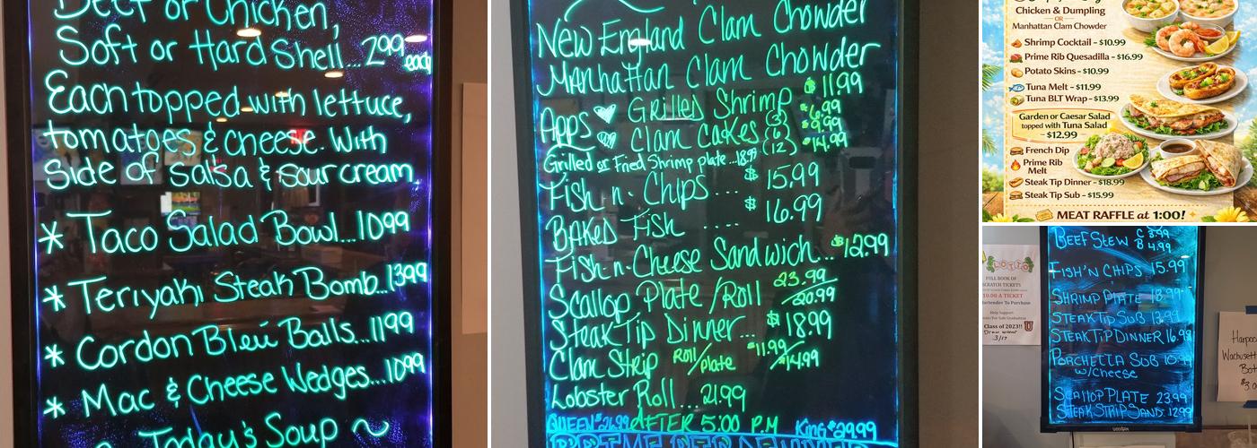 Kapi's Pub Inc Menu