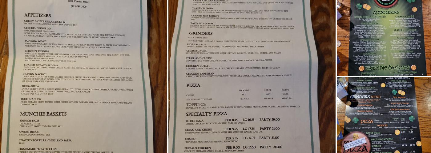 Tailgate Tavern Menu