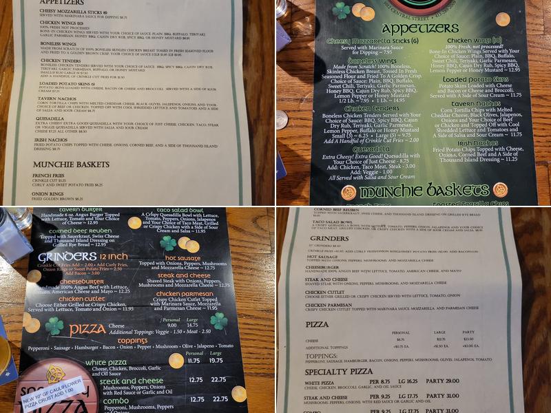 Tailgate Tavern Menu