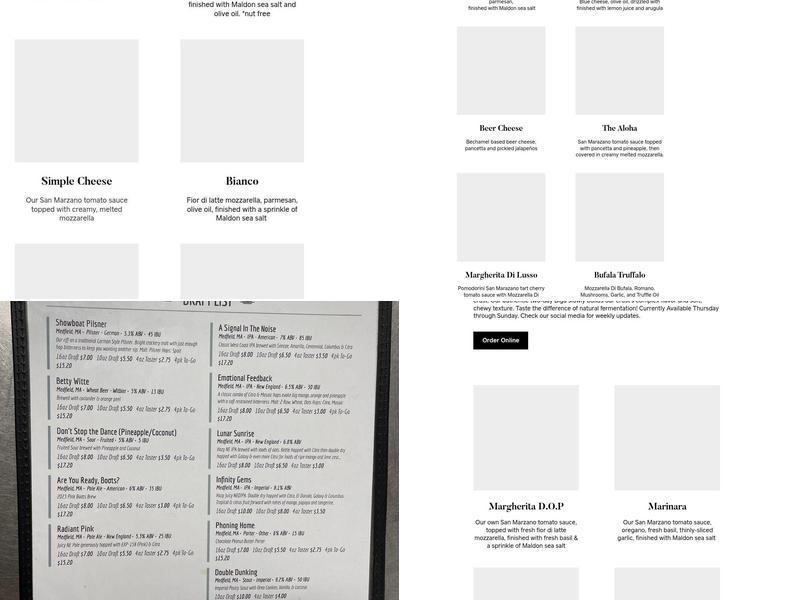 7th Wave Brewing Menu