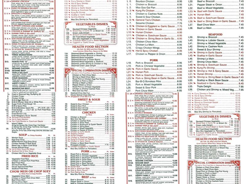 Ming's Menu