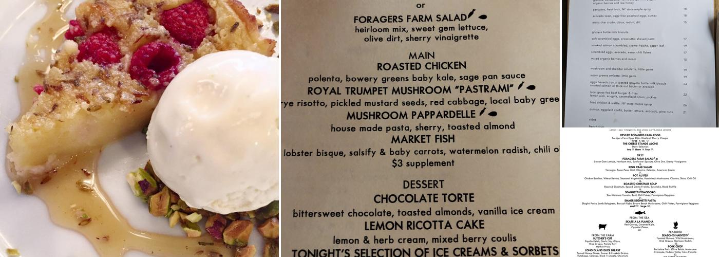 Foragers Table Menu